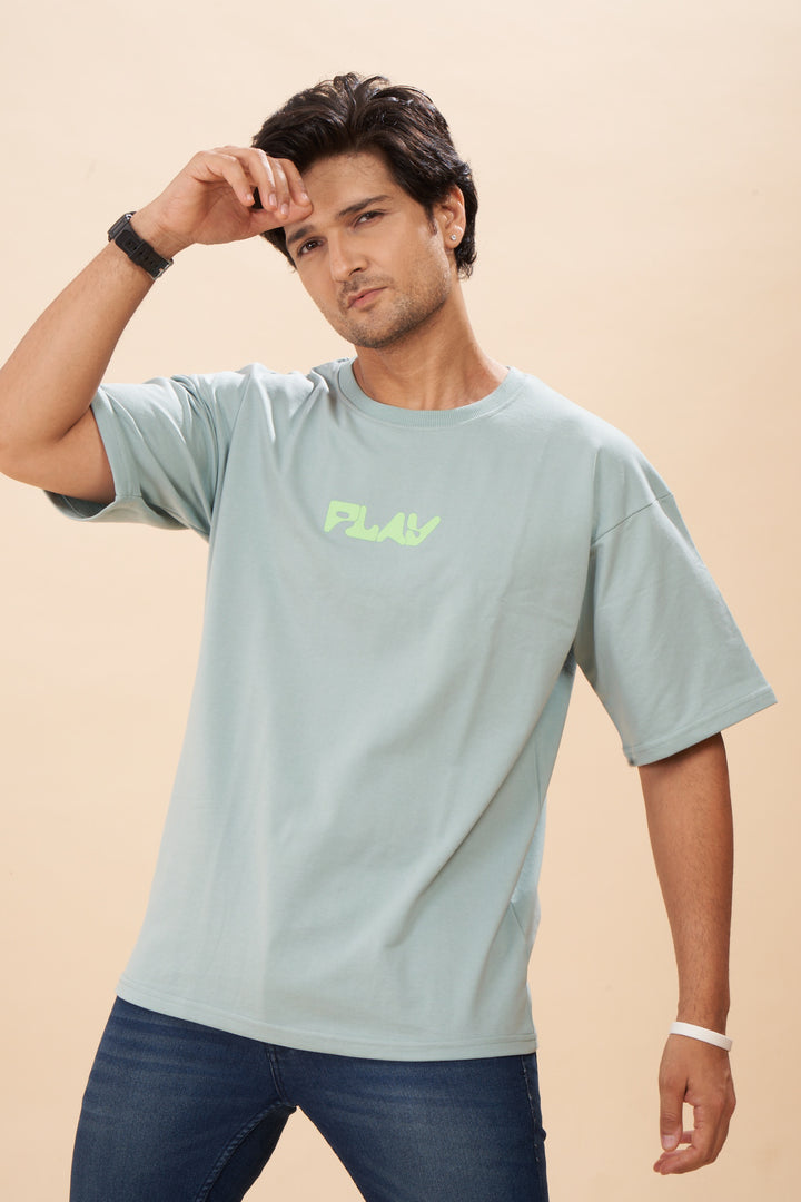 CubePillar Green Oversized T-shirt
