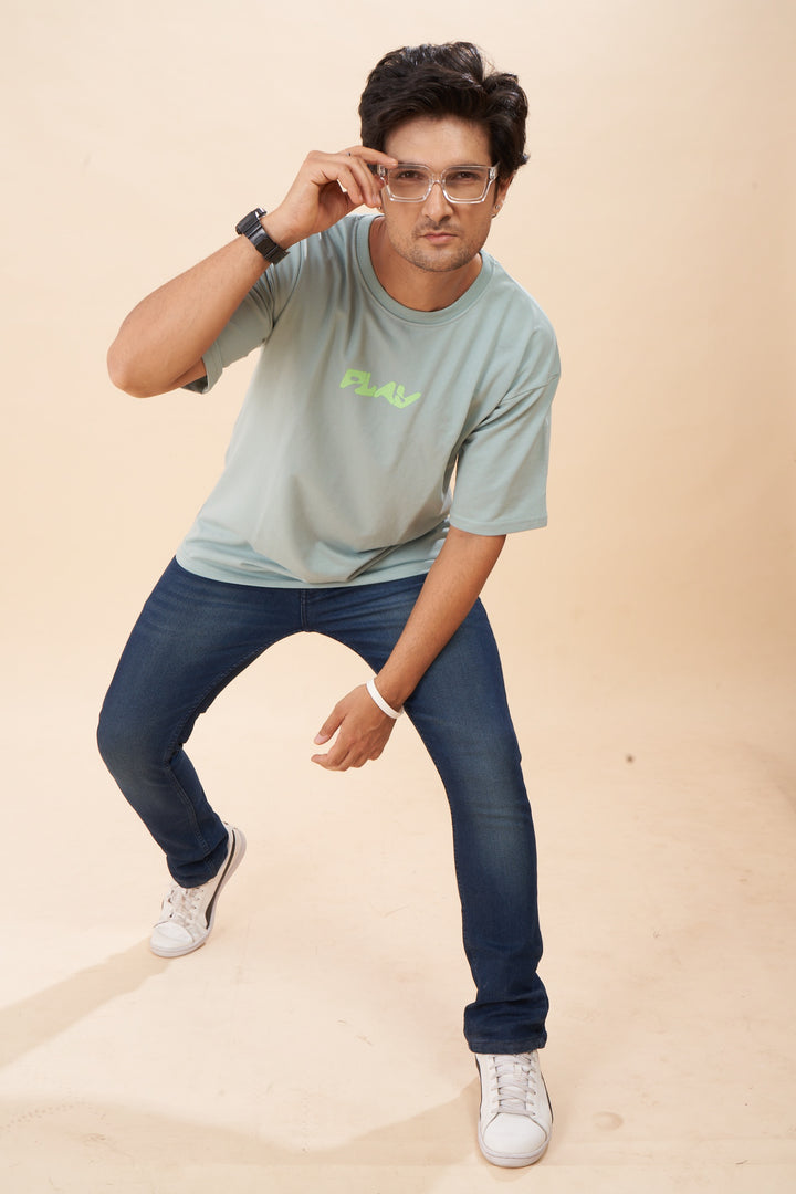 CubePillar Green Oversized T-shirt